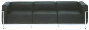 Le Corbusier Three-Seat Sofa LC3 HIGH CLASS Leather | dark brown 7070