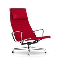 Charles Eames Aluminium Lounge Chair E124 HIGH CLASS Leder | Bordeaux 7170