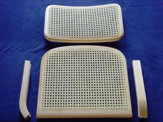 Marcel Breuer Ceska Spare Parts Set S64 S32 Seat, backrest, 2 x armrests, beech Black stained.