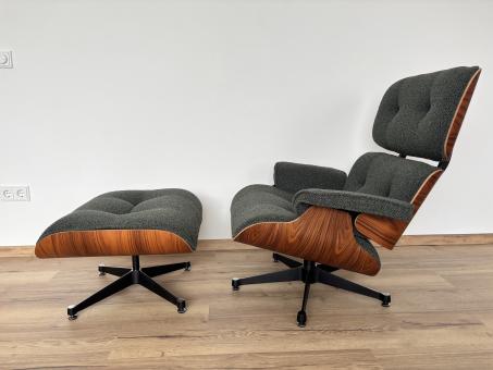 Eames Lounge Chair mit Ottoman Bouclé. Reduziert und kurzfristig verfügbar 