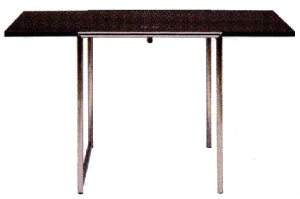 Eileen Gray Jean Tisch Tischplatte MDF schwarz laminiert, Tischrand schwarz laminiert